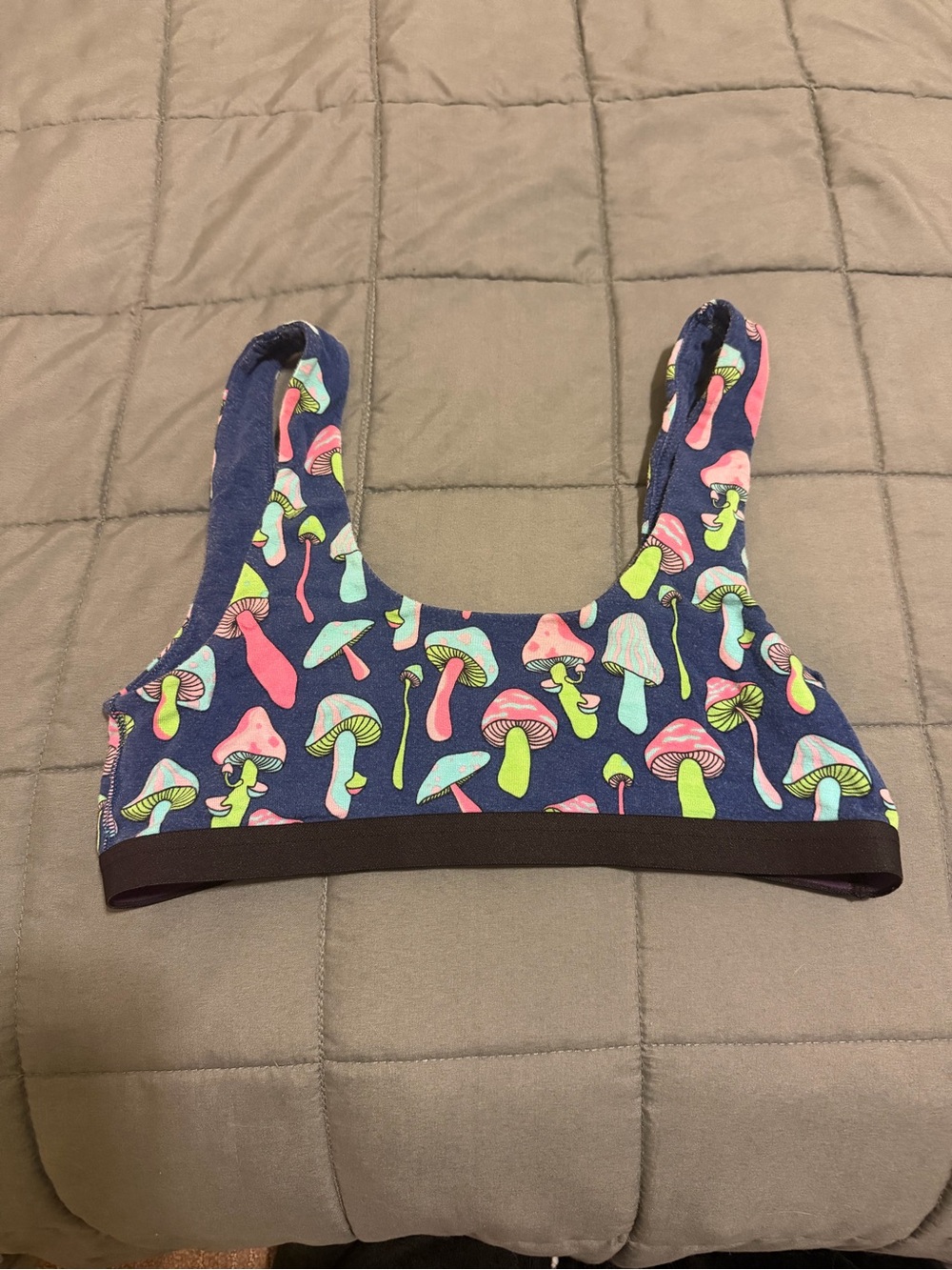 MeUndies Medium Mushroom Psychedelic Print Scoop Bralette